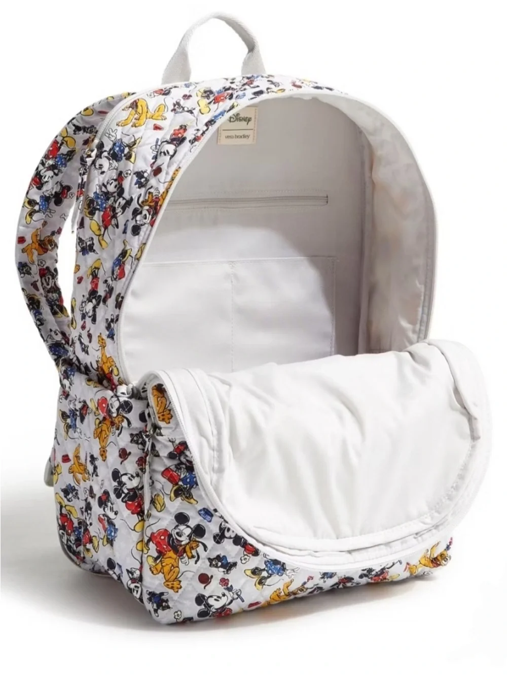 Vera Bradley Mickey and Family White Disney Character Quilted Backpack - New